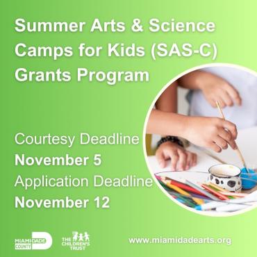 Summer Arts & Science Camps for Kids (SAS-C) Grants Program